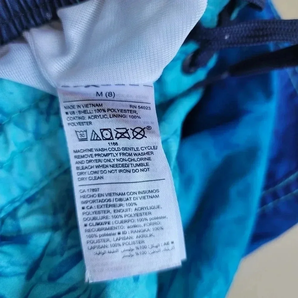 Boys Old Navy Aqua Blue Sharks Swim Trunks Shorts Size M (8)